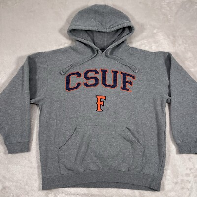 Cal State University Fullerton Sweater Mens Small Gray Hoodie