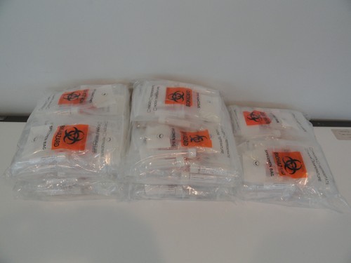 Apex Medical Saliva Collection Kit 10mL Tube Funnel 6x9" Bag & Gel Pad QUANT=125
