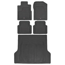 Motor Trend All Weather Rubber Car Floor Mats & Cargo Trunk Liner - Black 5pc
