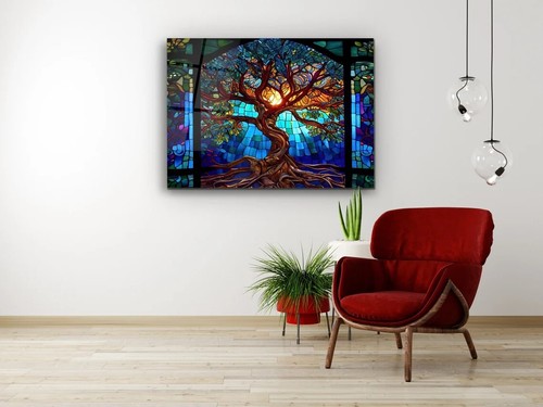 Heaven Tree of Life Tempered Glass Wall Art - Picture 9 of 16