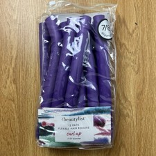12 Piece Flexible Hair Rollers 7/8 diameter Color Purple