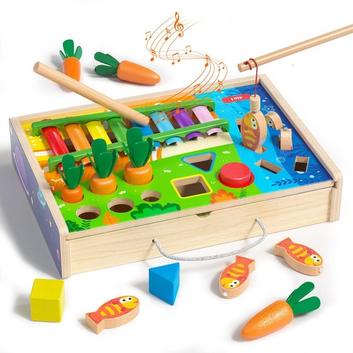 Toddlers Montessori Wooden Educational Toys for Baby Boys Girls | eBay