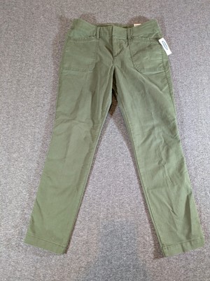 Old Navy Pants Women's High Rise Pixie Secret Smooth Pockets Olive Sz 4 NWT
