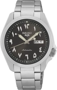 Seiko 5 Sports Arabic 40 MM Automatic Stainless Steel Grey Dial Watch SRPH47K1