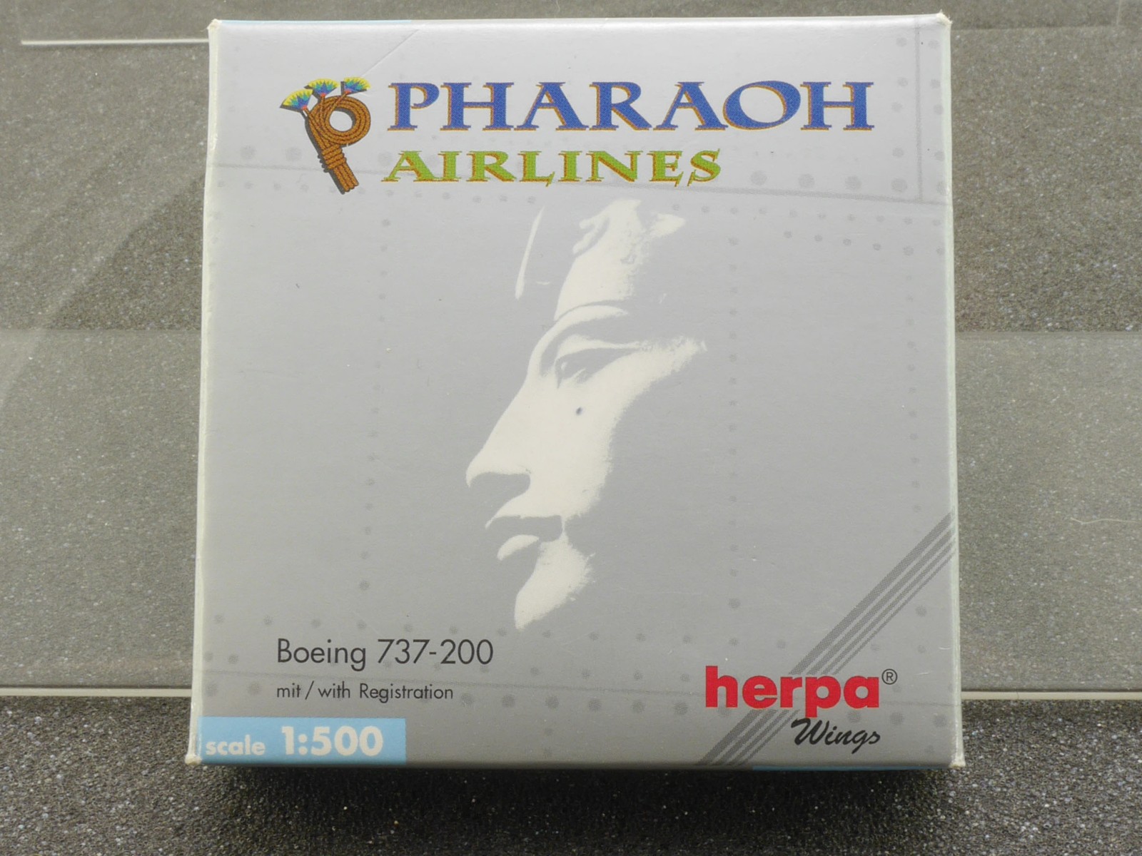 Herpa 512367 Boeing 737-200 Pharaoh Airlines SU-PMA Airplane OVP 1606-23-29