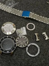 DIY SET for 2824 Rado watch case + dial + hands +  stainless steel strap 42mm