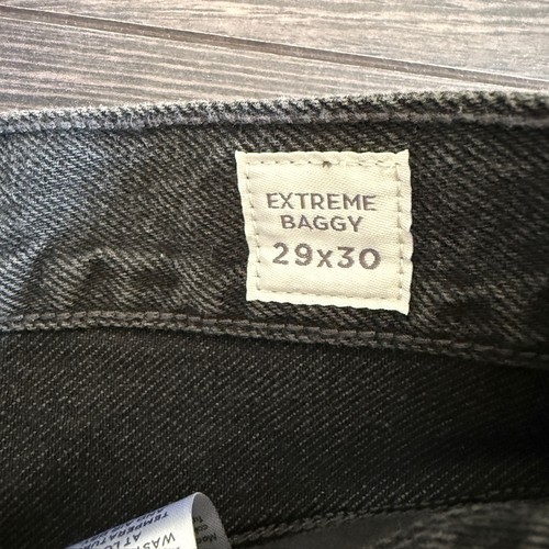 PacSun Extreme Black Baggy Cargo Pockets Jeans NWT Men’s Size 29x30 - Picture 4 of 9