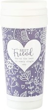 Image of Arora 7561 Said with Sentiment Travel Mug-Best Friend, Stainless Steel, Purple