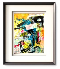 STEVEBARTZ ORIGINAL FRAMED "ORGANIZED CHAOS" 11X14 GALLERY THICK PAPER FINE ART