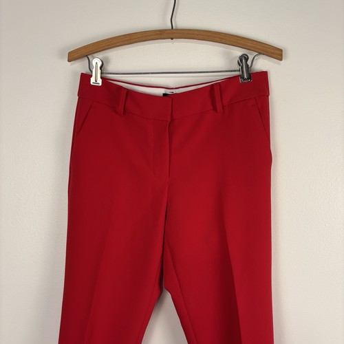 Pantaloni alla caviglia Talbots Hampshire donna 2P rosso ciliegia gamba dritta classici preppy - Foto 2 di 9