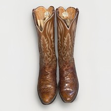 Vintage Justin Preban Full Exotic Cowboy Leat...