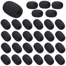 30Pcs Mini Size Lapel Headset Mic Foam Covers, Microphone Windscreen,...
