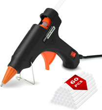 Hot Glue Gun Kit, Mini Glue Gun for Crafting with 60Pcs Hot Glue Sticks, Fast He 0.30 per stick
