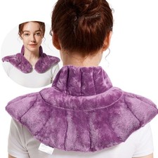 Microwavable Heating Pad for Neck Shoulders Back Lavender Weighted