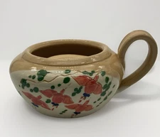 Art Pottery Candle Holder O'Neil Ireland Vintage Hanging Fushias Cottage Core