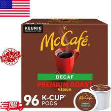 McCafe Premium Roast Decaf Coffee, Single Serve Keurig K-Cup Pods, 96 Count