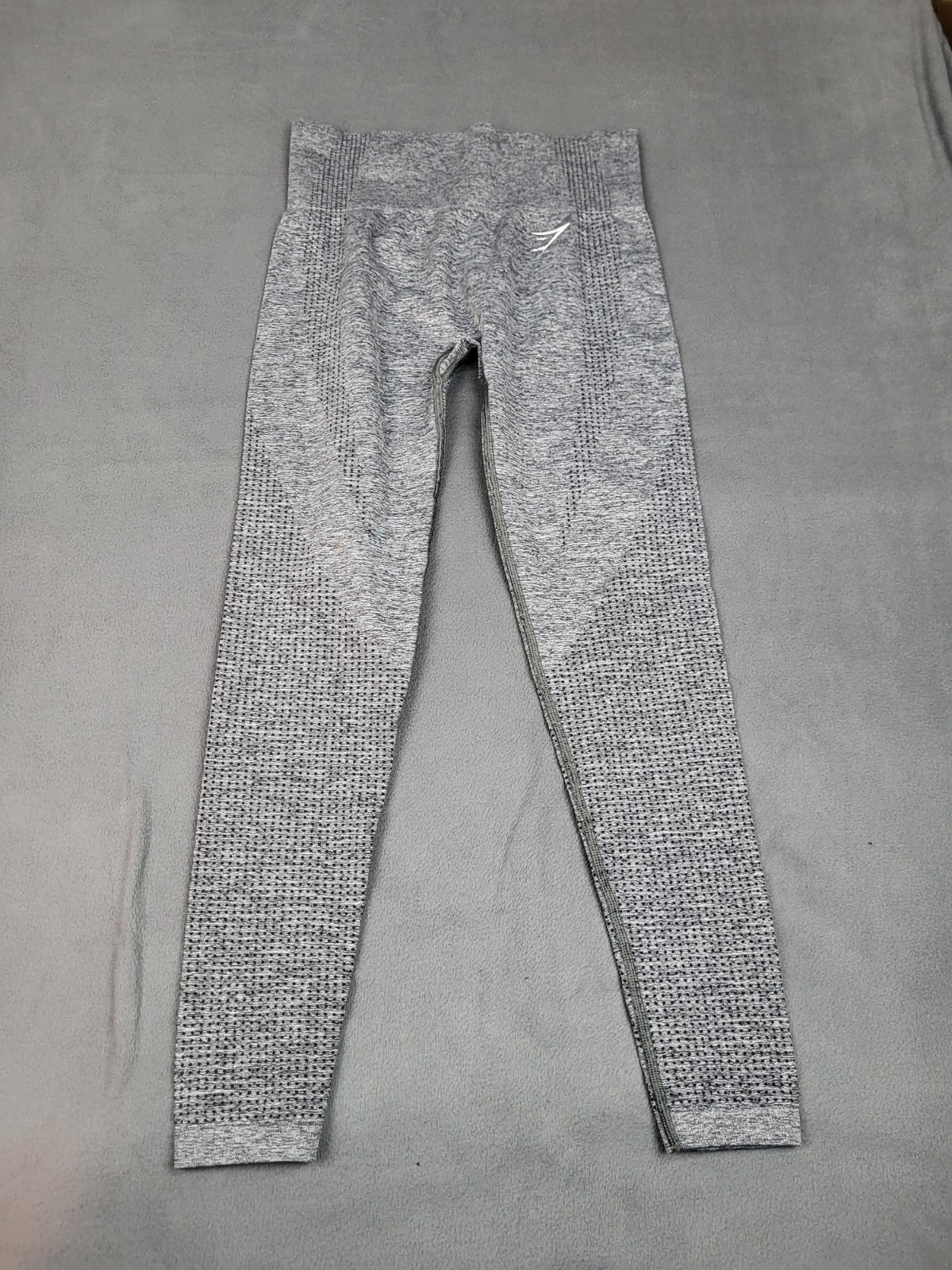 Gymshark Womens Lightweight Stretch Workout Pants Small Gray Athleisure Gym