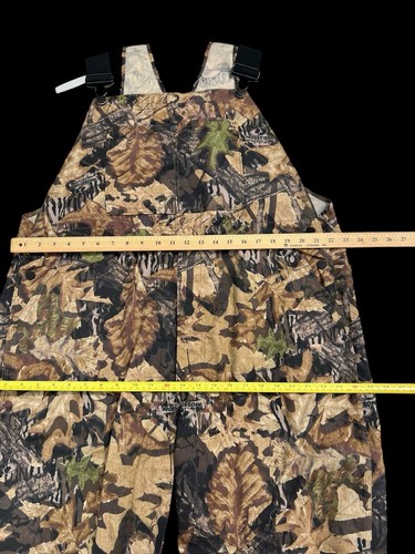 Vintage Fieldstaff By Mossy Oak Size 42 Forest Floor Bibs Made in USA In EUC - Picture 7 of 8