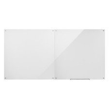 Uimoso Glass Dry Erase Board Set, 2 Pieces, 47.2x47.2 in, Magnetic White Surface