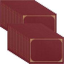 Certificate Holders Burgundy, 30 Packs , Diploma Covers Gold Foil Border, for Le