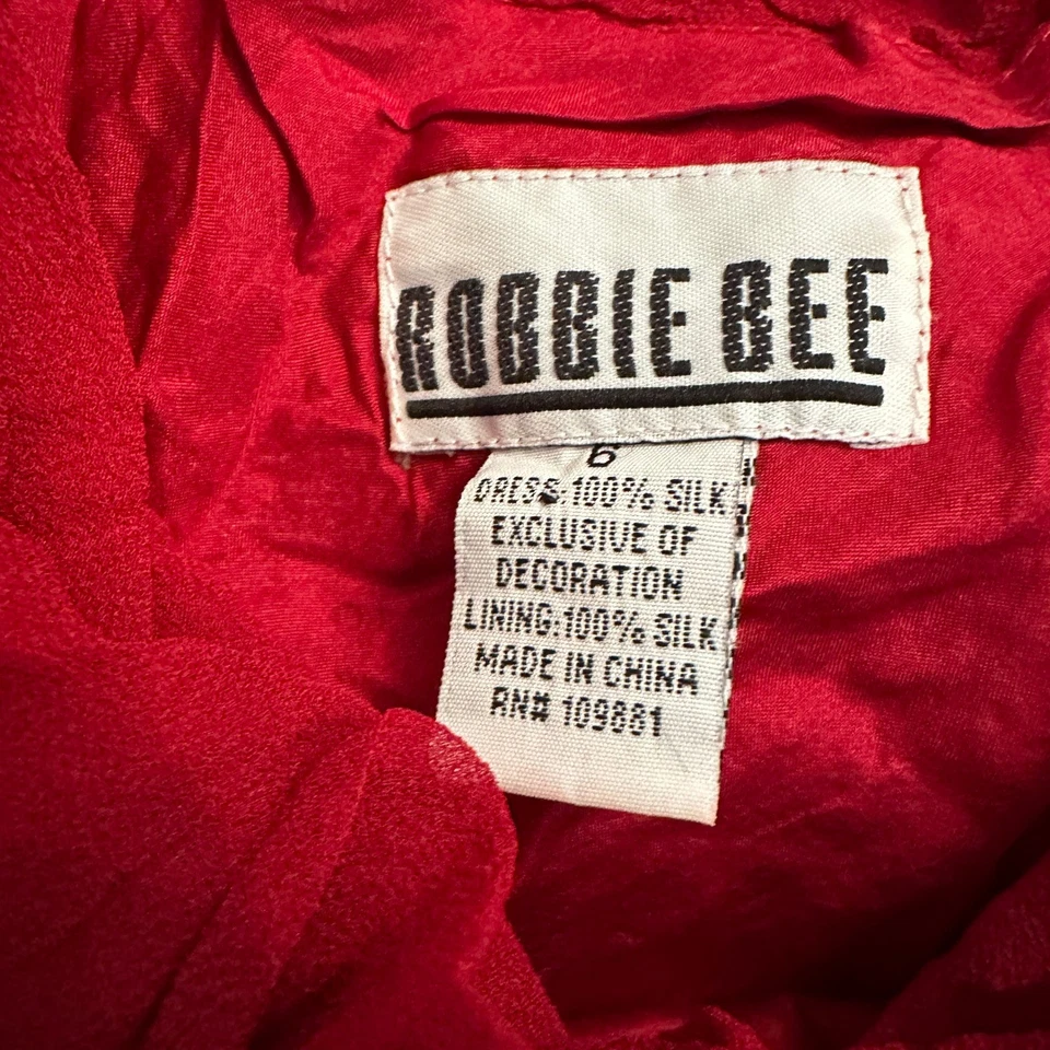 Vestido Robbie Bee para mujer de seda encantada Fairycore talla 6 con cuentas Cottage Noir Foto 4 de 4