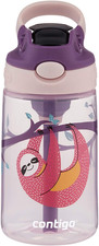 Kids Straw Water Bottle with AUTOSPOUT Lid 14Oz Sloths