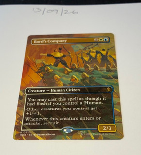 Magic the Gathering MTG Bard's Company x1 Rare Borderless Card NM/M Hobbit