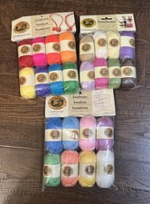 Lot of 3 PACKS Mixed Varieties Lion Brand Yarns Bonbons Mini Total 24 Skeins