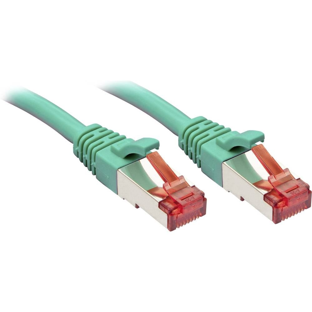 LINDY 47753 RJ45 Сетевой кабель, Патчкабель CAT 6 S/FTP 10,00 м, Грюн-мит