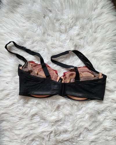 Adore me Bra 40C Underwire Valentines Day Romance Black Burgundy - Picture 9 of 10