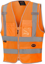Hi Vis Safety Vest for Men  Women - Reflective Cooling Mesh - 8 Pockets - Class