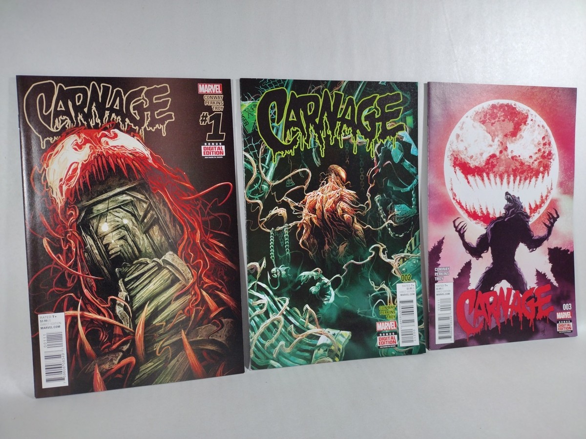 マ*ん様 CARNAGE 全2巻セット 英語版 MARVEL Carnage (2016) Marvel Comic Lot Set #1 2 3 Gerry Conway