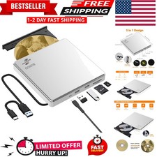 External CD DVD Drive LightScribe CD/DVD +/-R...