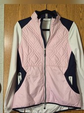 Peter Millar Madeline Hybrid Full Zip Quilted Mixed-Material Jacket Size Medium