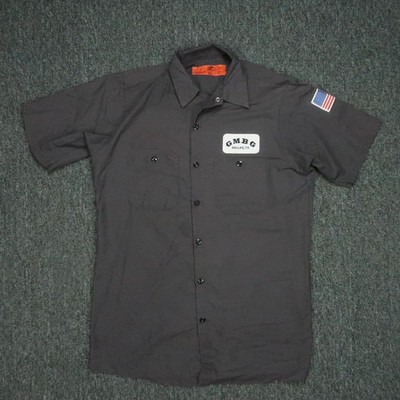 Gas Monkey Garage Shirt Mens Large Gray Short Sleeve Red Kap