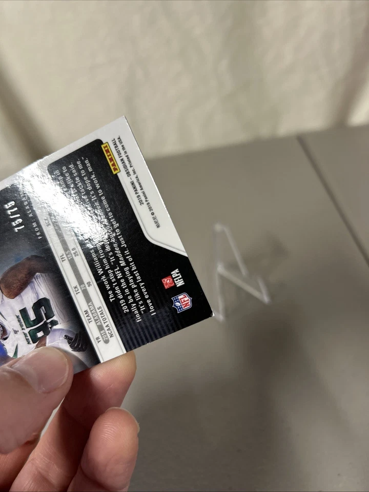 2019 Panini Obsidian Rookie Quinnen Williams 199 Electric Etch Purple /75 READ - Image 4 of 4