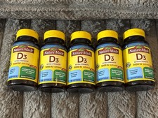 Nature Made -Vitamin D3 5000 IU 125mcg Extra Strength 180 Count Each Lot of 5