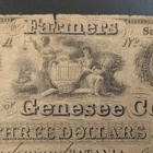 1824 New York Farmers Bank of Genesee County $3 safety fund. — photo 6