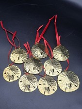 Gold Sand Dollar Ornaments Real Sand Dollars