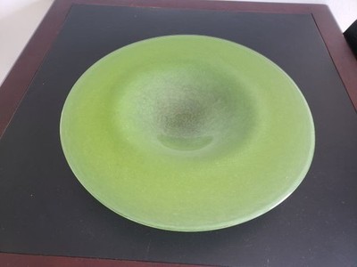 Vintage 70er Henry Dean Glas Schale/Schüssel 41,5cm signiert Ätzmarke WMF IKORA