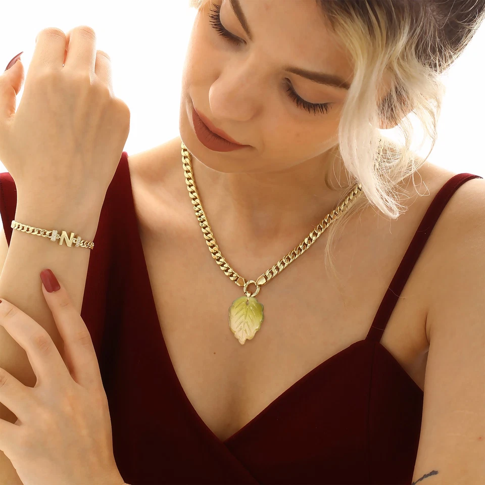 100 piezas cuentas de hojas de vidrio, lindos dijes de hojas de cristal, azul dorado Foto 4 de 4