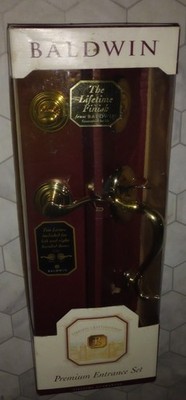 Baldwin Estate Logan Entrance Set | Lifetime Brass | Rare Discontinued