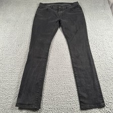 John Varvatos Men's Black Dark Wash Slim Fit Straight Leg Jeans Size 34