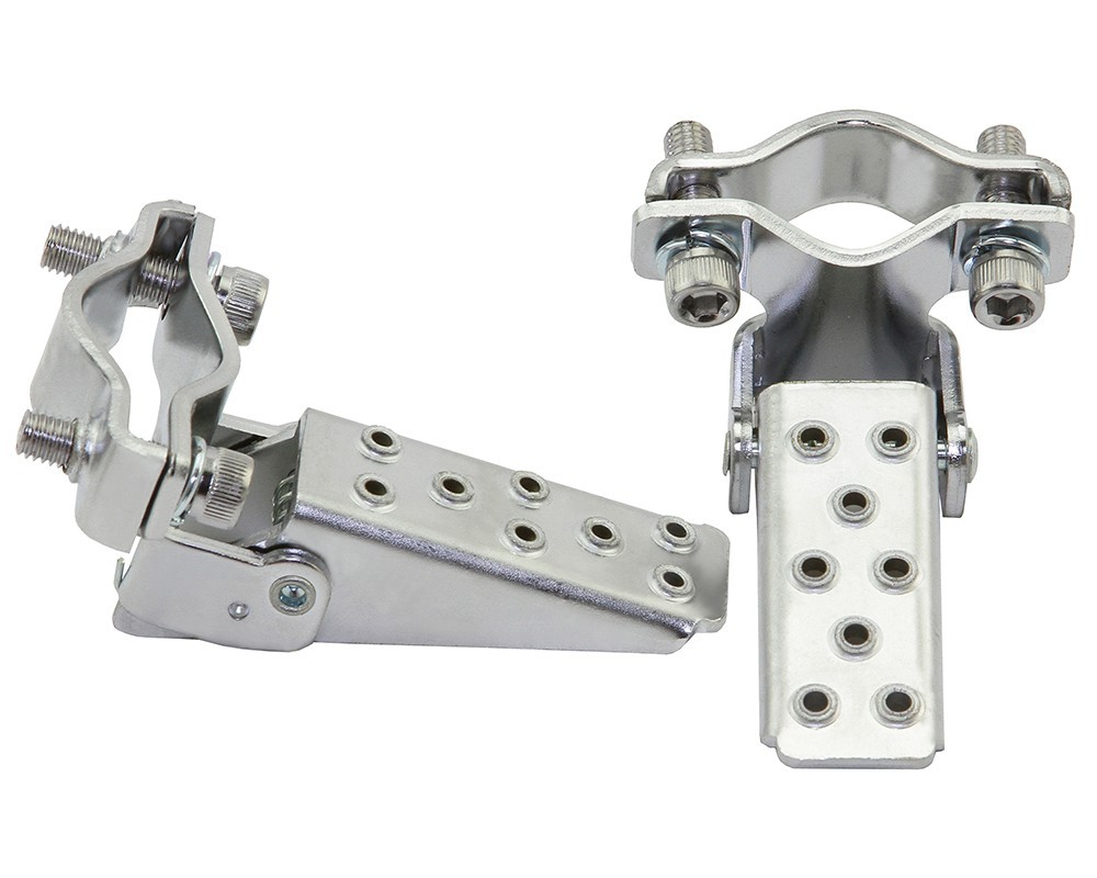 Folding Fork Step Peg Chrome Steel 3-3/4" Universal Bmx Mtb Bikes.
