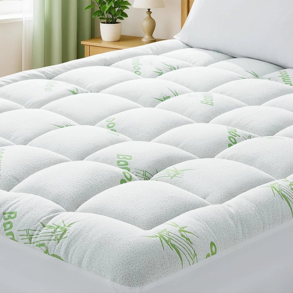 ✅ NEW - Queen Size Bamboo-Viscose Mattress Topper Cooling Pillow Top Pad