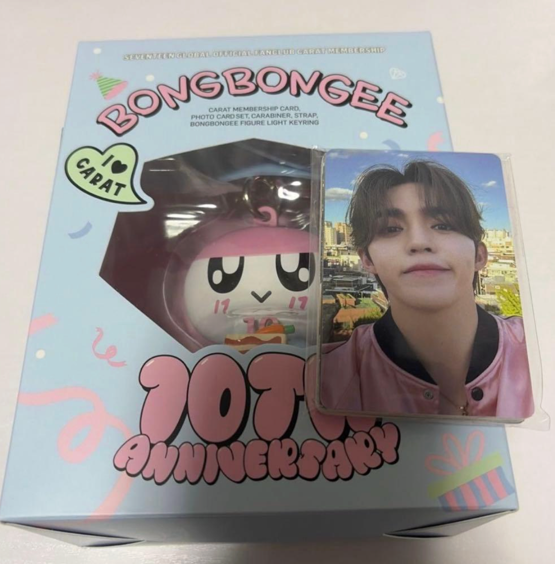 SEVENTEEN 10th FC Carat Bongbongee Membership kit Figure Light