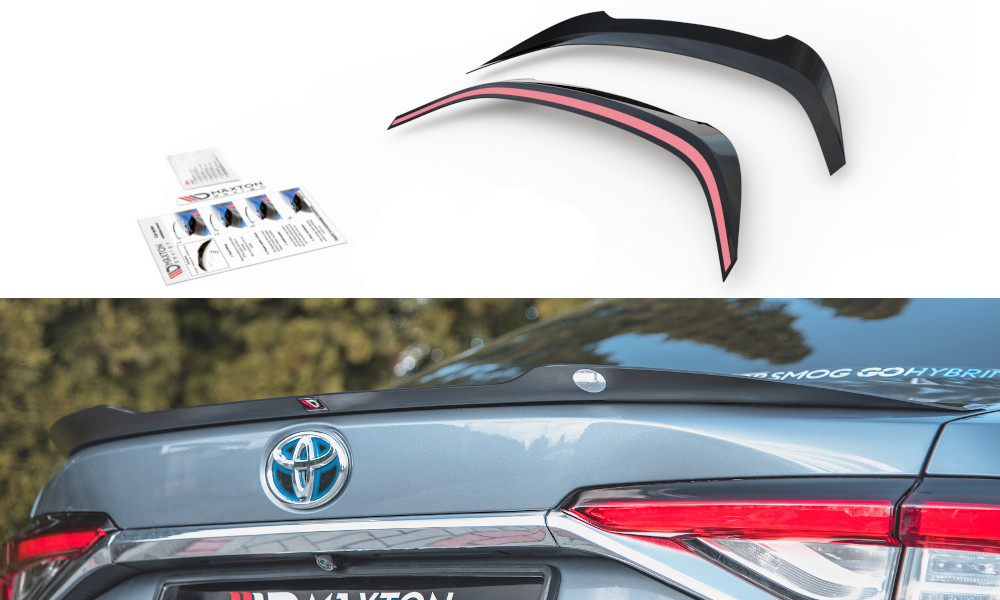 Spoiler Cap Toyota Corolla XII avec profil aérodynamique amélioré en ABS noir