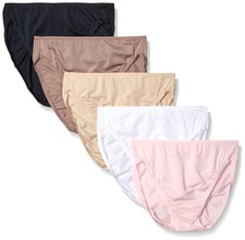 Women's 5 Pack Microfiber Hi-Cut Panties, Assorted, 6
