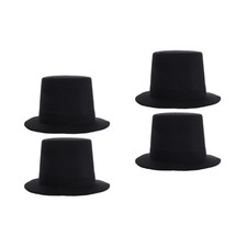 2 PCS Mini Top Hat Doll Baby and Accessories Felt Hats for Dolls