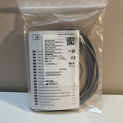 Erbe Monopolar Cable 3 Pin OD 3mm Socket 4.5m REF 20192-135